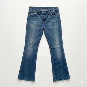 Denim & Supply Ralph Lauren Flare Jeans Fall 2011 Blue Boho Y2K 32x32 Measured